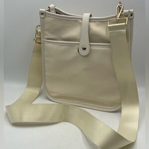 Nylon Crossbody Messenger Shoulder Bag with Adjustable Strap & Snap Closure